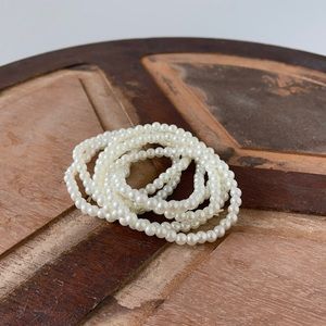 Faux pearl bracelets